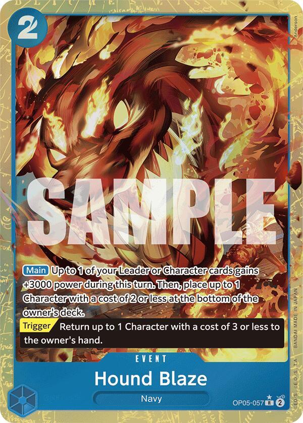 Hound Blaze (Alternate Art) OP05-057 Premium Booster -The Best- Card