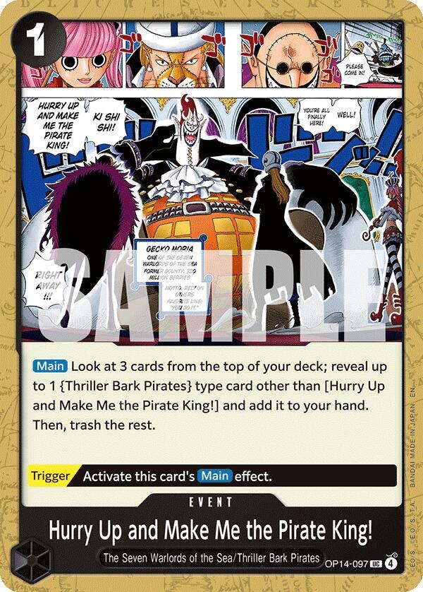 Hurry Up and Make Me the Pirate King! OP14-097 The Azure Sea's Seven Card
