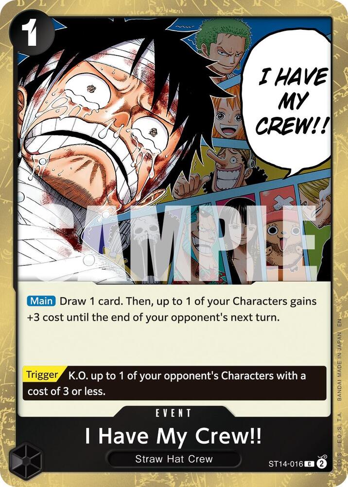 I Have My Crew!! (Pirate Foil) ST14-016 Premium Booster -The Best- Vol. 2 Card