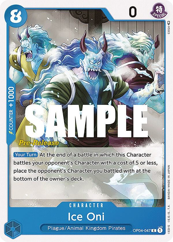 Ice Oni OP04-047 Kingdoms of Intrigue Pre-Release Cards Card