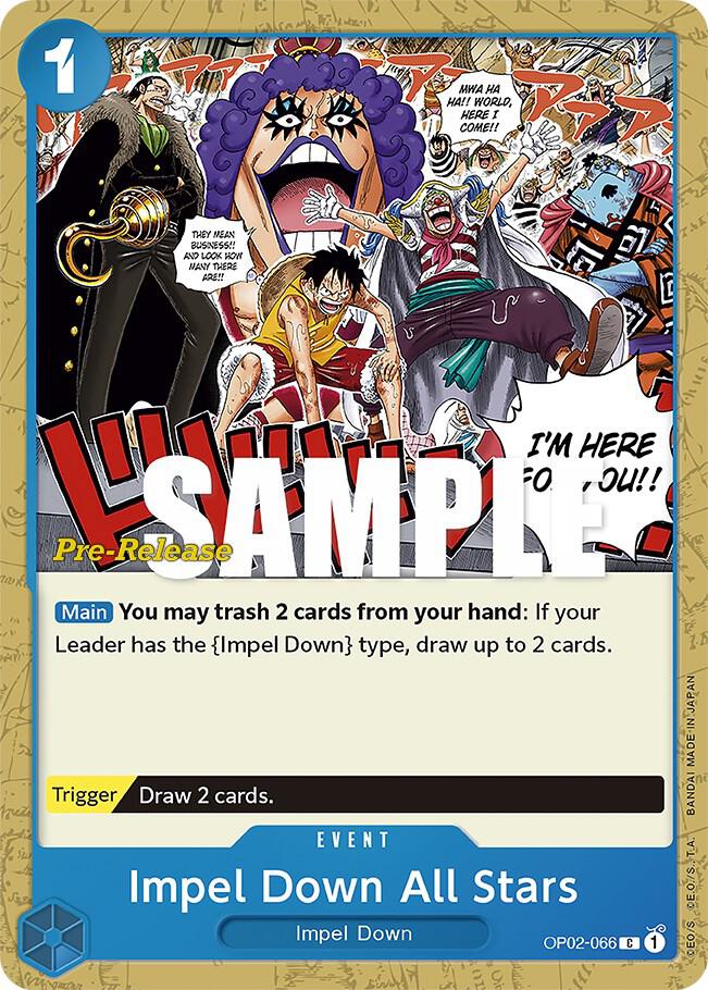 Impel Down All Stars OP02-066 Paramount War Pre-Release Cards Card