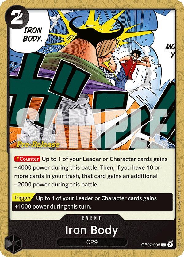 Iron Body OP07-095 500 Years in the Future Pre-Release Cards Card