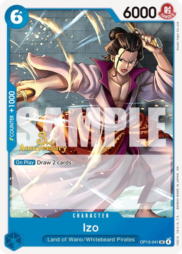 Izo OP13-041 Carrying On His Will: 3rd Anniversary Tournament Cards Card