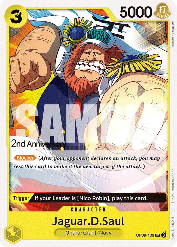 Jaguar.D.Saul OP09-109 Emperors in the New World: 2nd Anniversary Tournament Cards Card