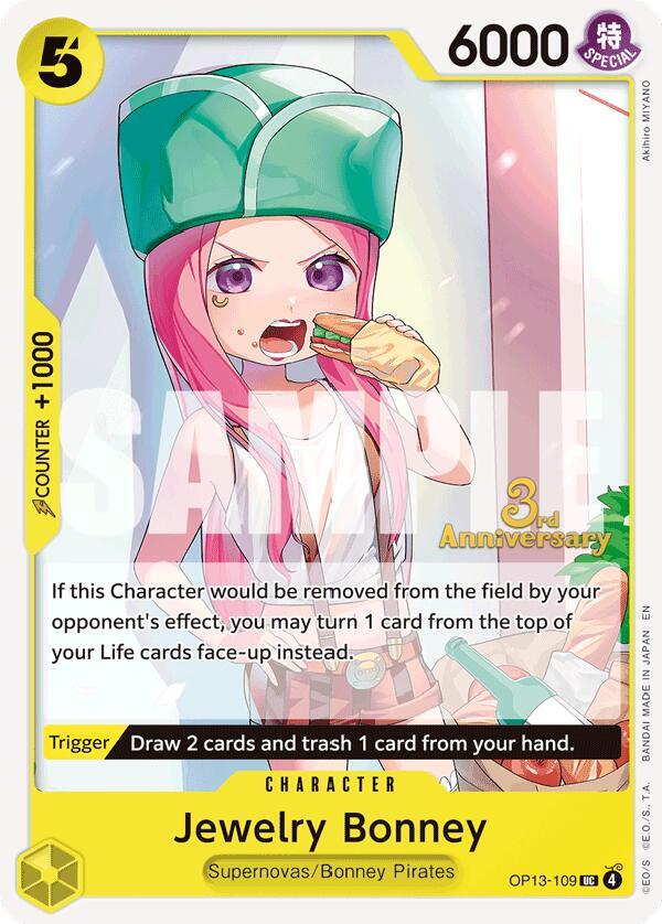 Jewelry Bonney (109) OP13-109 Carrying On His Will: 3rd Anniversary Tournament Cards Card