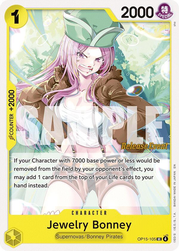 Jewelry Bonney (OP15-105) OP15-105 Adventure on Kami's Island Release Event Cards Card