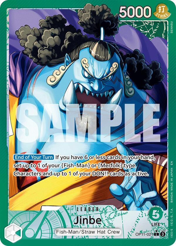 Jinbe (021) (Alternate Art) OP11-021 A Fist of Divine Speed Card