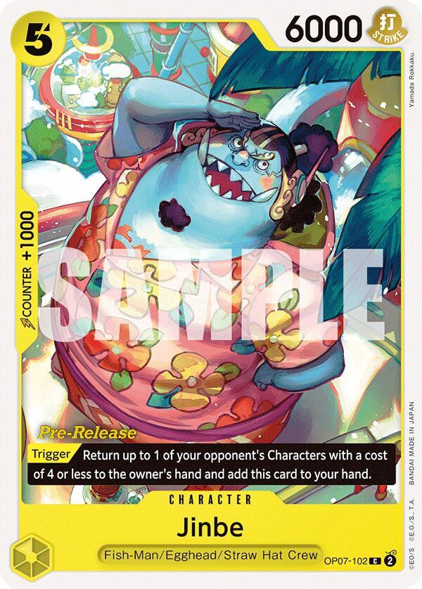 Jinbe (102) OP07-102 500 Years in the Future Pre-Release Cards Card