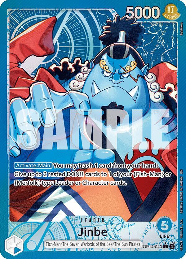 Jinbe - OP14-040 (Alternate Art) OP14-040 The Azure Sea's Seven Card