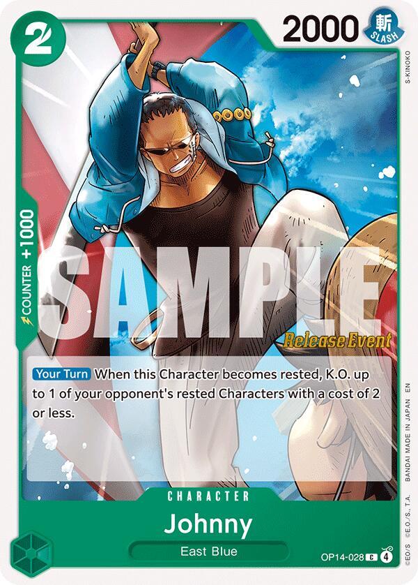 Johnny OP14-028 The Azure Sea's Seven Release Event Cards Card