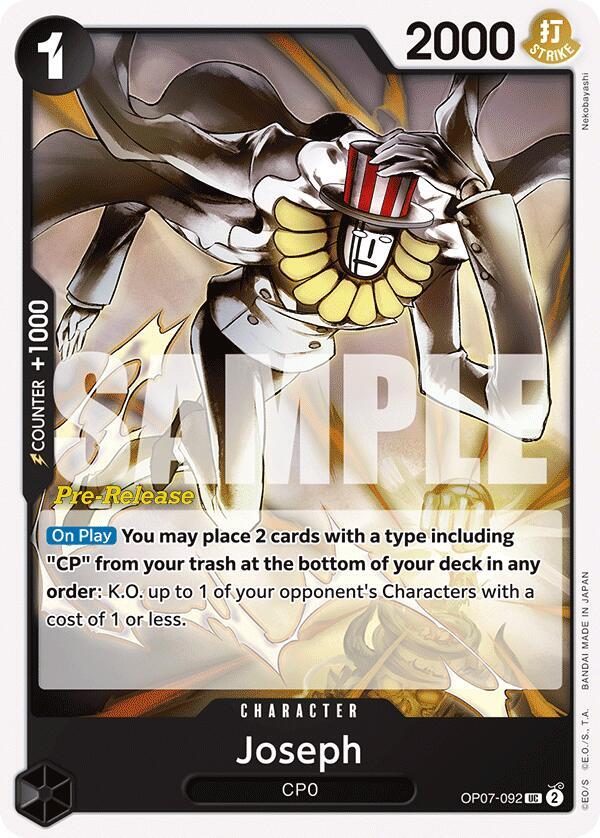 Joseph OP07-092 500 Years in the Future Pre-Release Cards Card