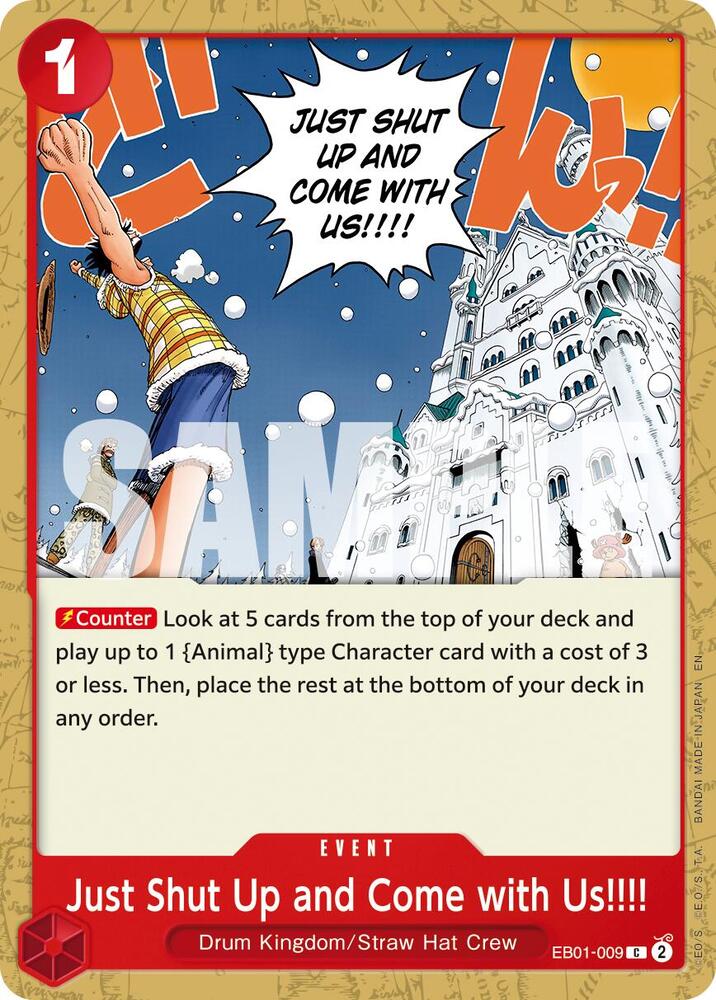 Just Shut Up and Come with Us!!!! (Reprint) EB01-009 Premium Booster -The Best- Vol. 2 Card