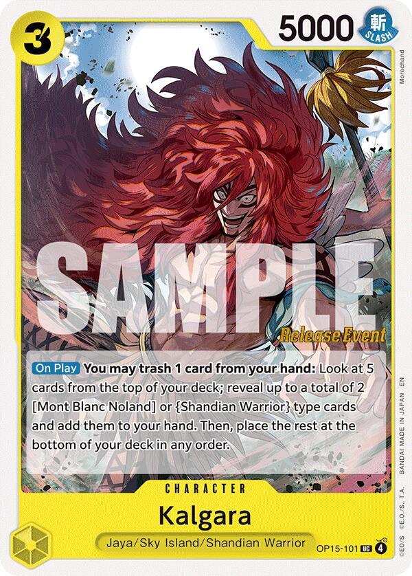 Kalgara OP15-101 Adventure on Kami's Island Release Event Cards Card