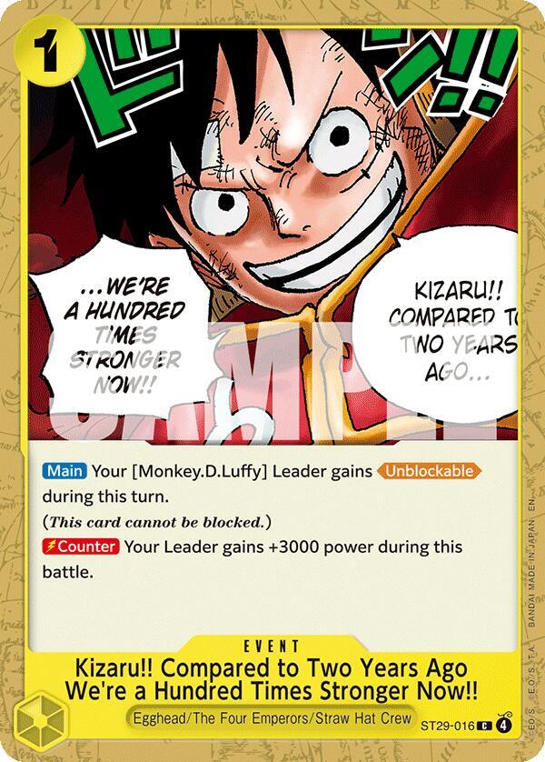 Kizaru!! Compared to Two Years Ago We're a Hundred Times Stronger Now!! ST29-016 Starter Deck 29: Egghead Card
