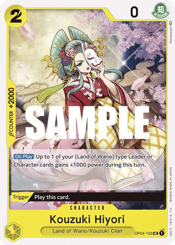 Kouzuki Hiyori OP04-103 Kingdoms of Intrigue Card