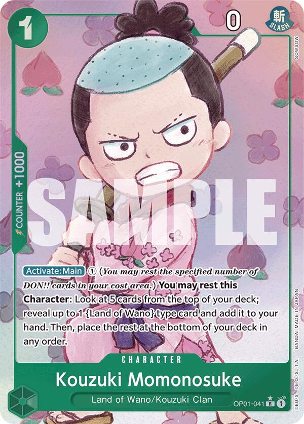 Kouzuki Momonosuke (Alternate Art) OP01-041 Premium Booster -The Best- Card