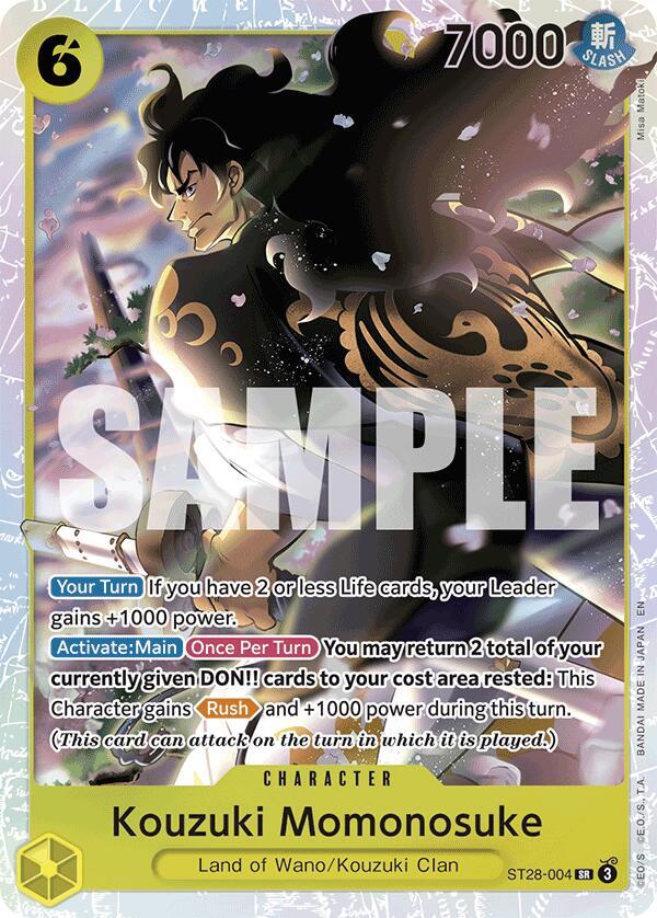 Kouzuki Momonosuke ST28-004 Starter Deck 28: GREEN/YELLOW Yamato Card