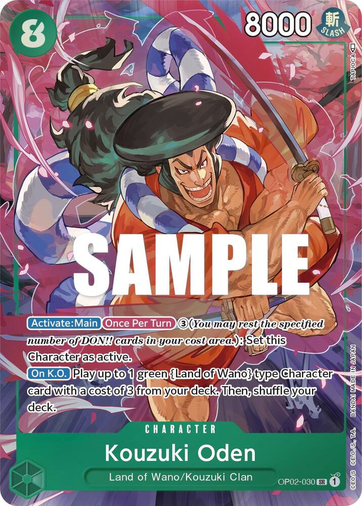 Kouzuki Oden (Alternate Art) OP02-030 Paramount War Card