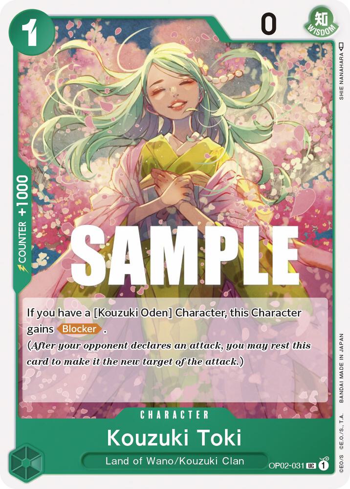 Kouzuki Toki OP02-031 Paramount War Card