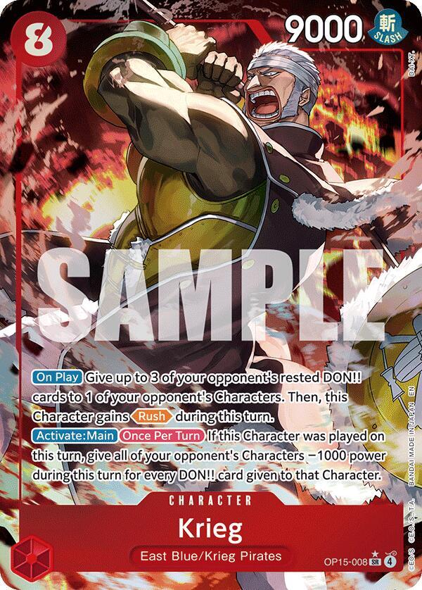 Krieg (OP15-008) (Alternate Art) OP15-008 Adventure on Kami's Island Card
