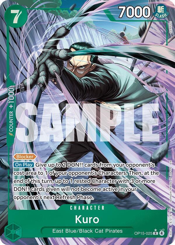 Kuro (Alternate Art) OP15-025 Adventure on Kami's Island Card