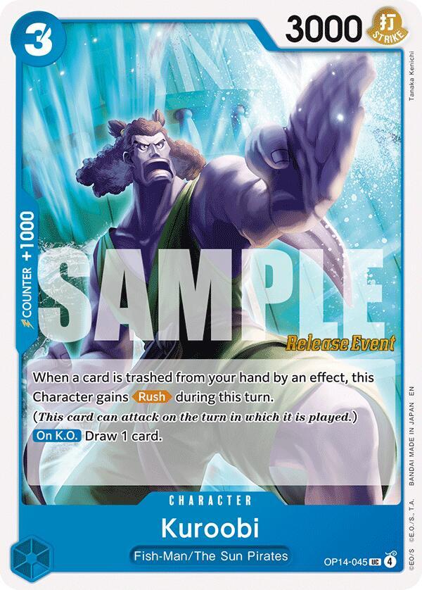 Kuroobi OP14-045 The Azure Sea's Seven Release Event Cards Card
