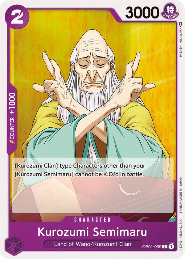 Kurozumi Semimaru OP01-099 Romance Dawn Card