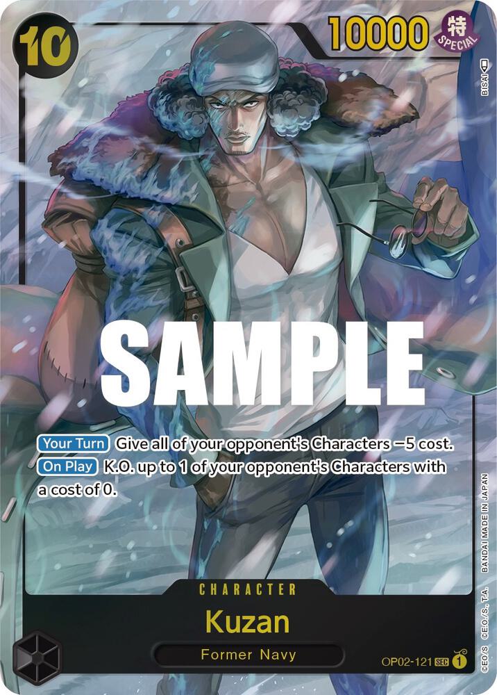 Kuzan (121) (Alternate Art) OP02-121 Paramount War Card