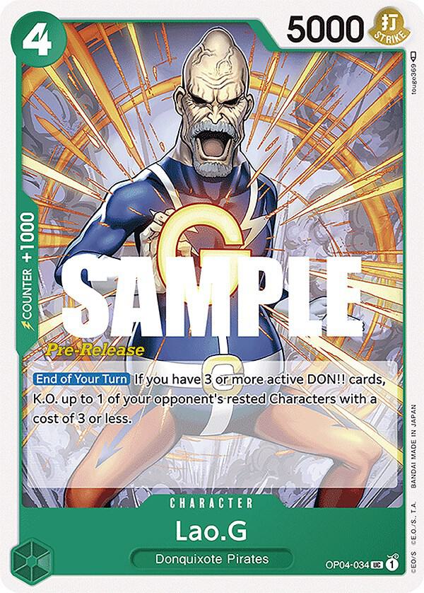 Lao.G OP04-034 Kingdoms of Intrigue Pre-Release Cards Card