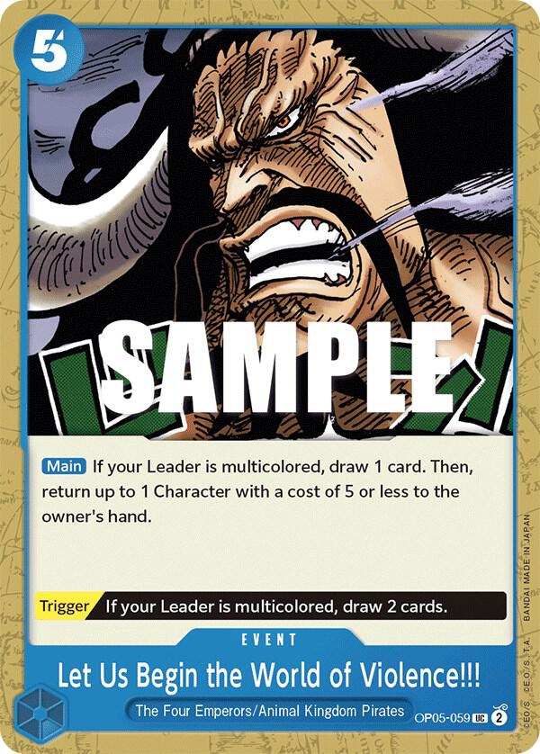 Let Us Begin the World of Violence!! OP05-059 Awakening of the New Era Card