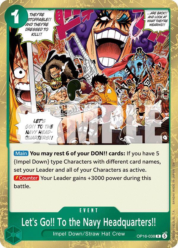 Let's Go!! To the Navy Headquarters.. OP16-038 The Time of Battle Card