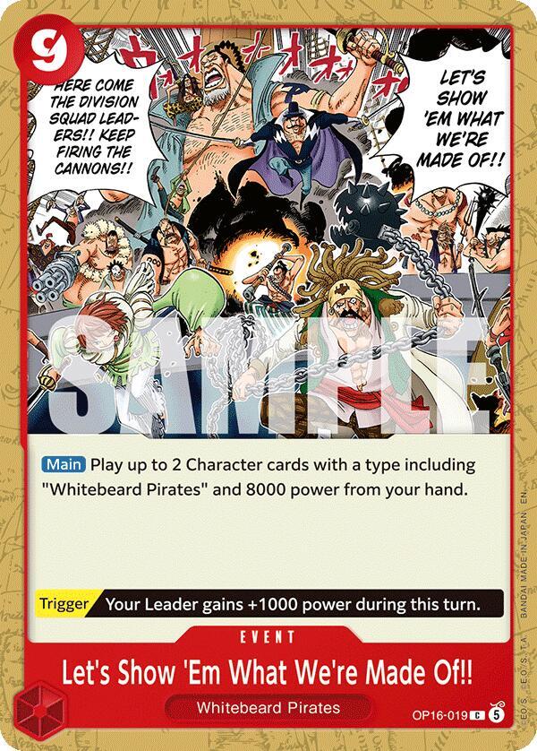 Let's Show 'Em What We're Made Of!! OP16-019 The Time of Battle Card
