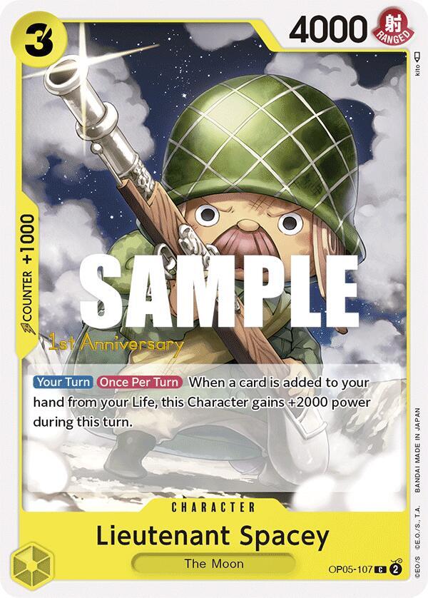 Lieutenant Spacey OP05-107 Awakening of the New Era: 1st Anniversary Tournament Cards Card