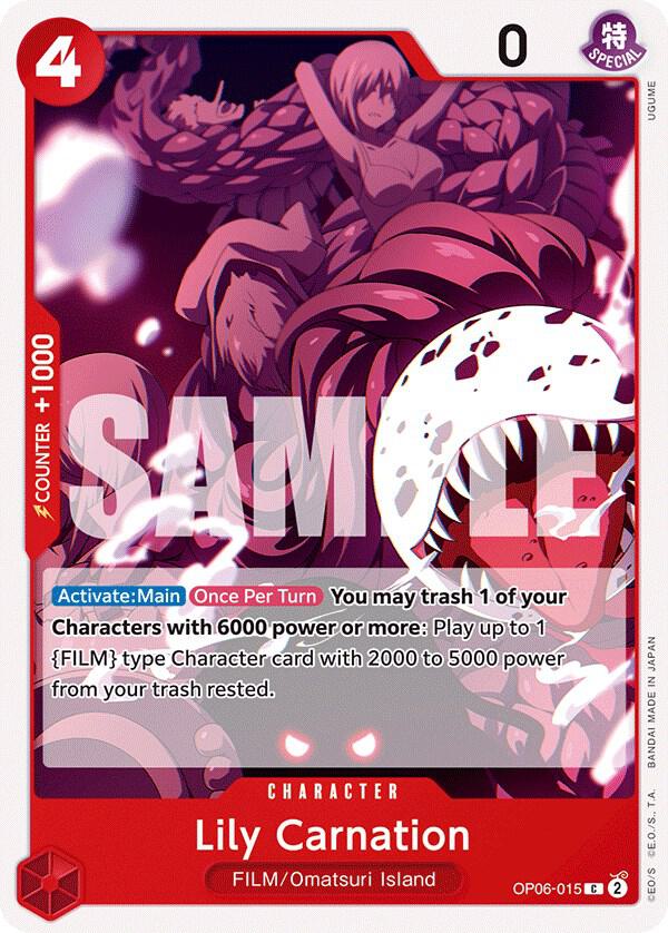 Lily Carnation OP06-015 Wings of the Captain Card