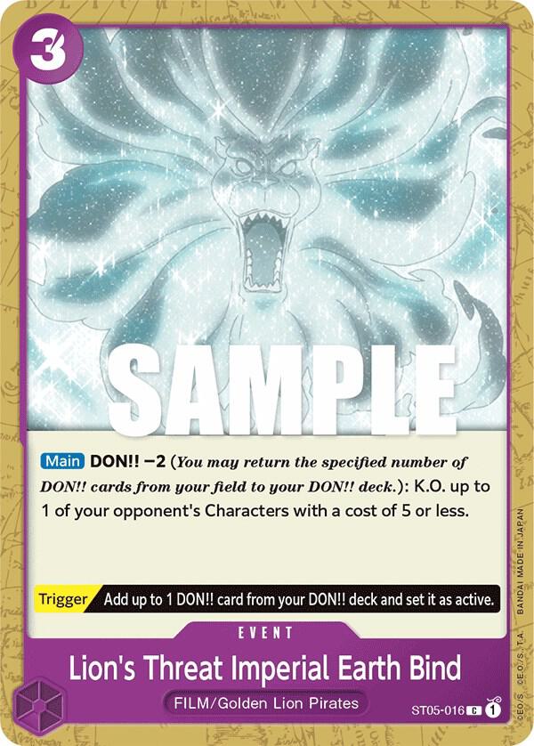 Lion's Threat Imperial Earth Bind ST05-016 Starter Deck 5: Film Edition Card