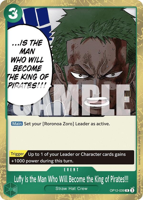 Luffy Is the Man Who Will Become the King of Pirates!!! OP12-039 Legacy of the Master Card