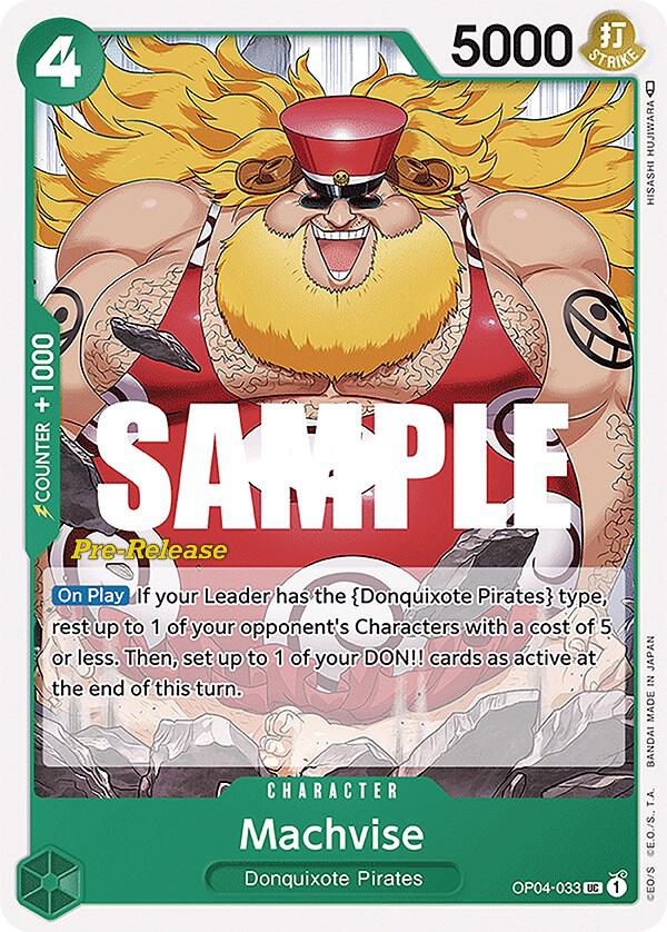 Machvise OP04-033 Kingdoms of Intrigue Pre-Release Cards Card