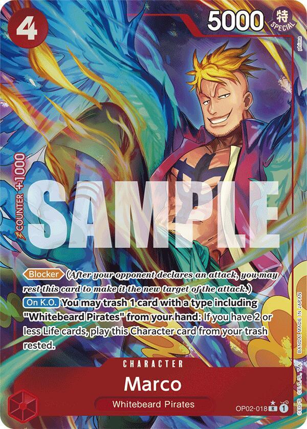 Marco (Alternate Art) OP02-018 Premium Booster -The Best- Card
