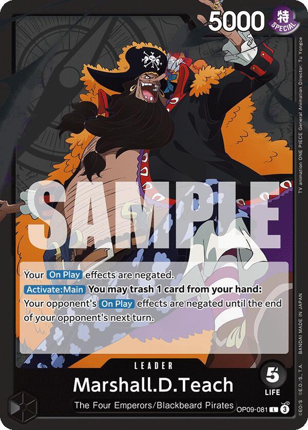 Marshall.D.Teach (081) OP09-081 Emperors in the New World Card
