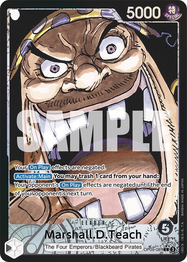 Marshall.D.Teach (081) (Parallel) OP09-081 Emperors in the New World Card