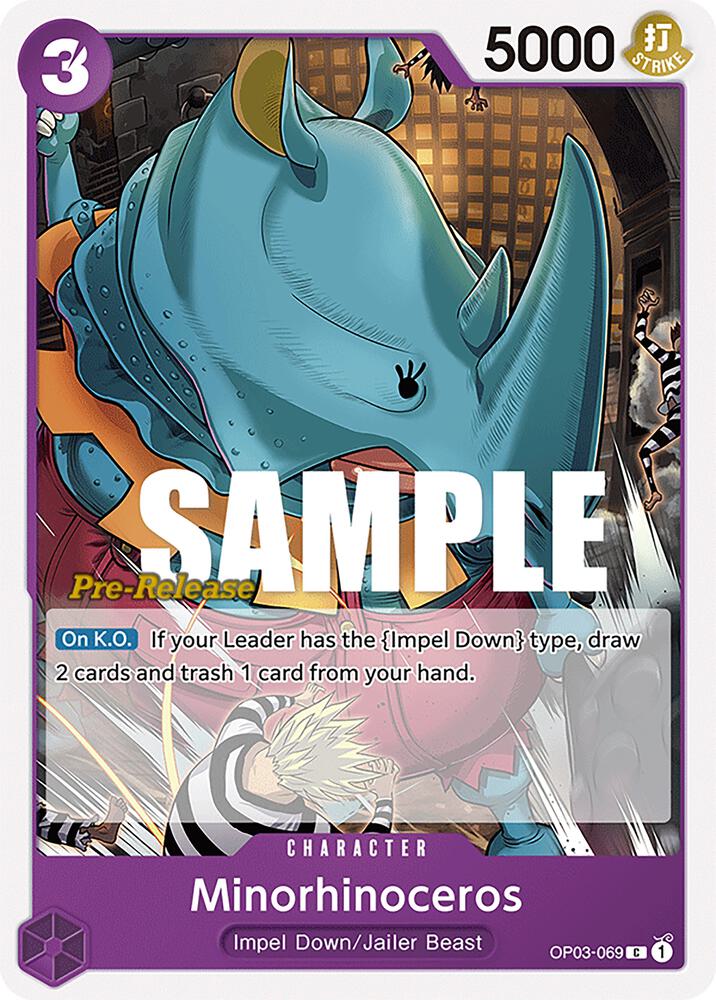 Minorhinoceros OP03-069 Pillars of Strength Pre-Release Cards Card