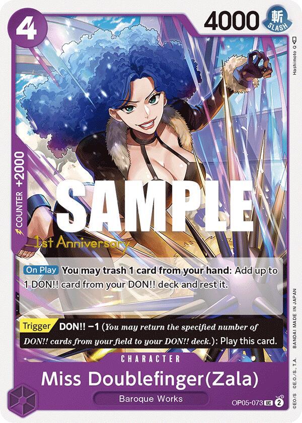 Miss Doublefinger(Zala) OP05-073 Awakening of the New Era: 1st Anniversary Tournament Cards Card