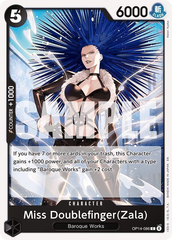Miss Doublefinger(Zala) OP14-086 The Azure Sea's Seven Card