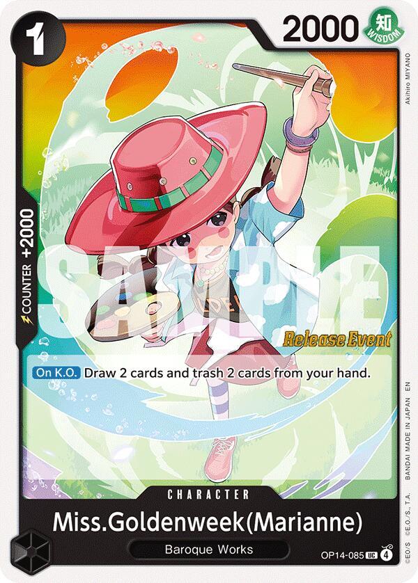 Miss.Goldenweek(Marianne) OP14-085 The Azure Sea's Seven Release Event Cards Card