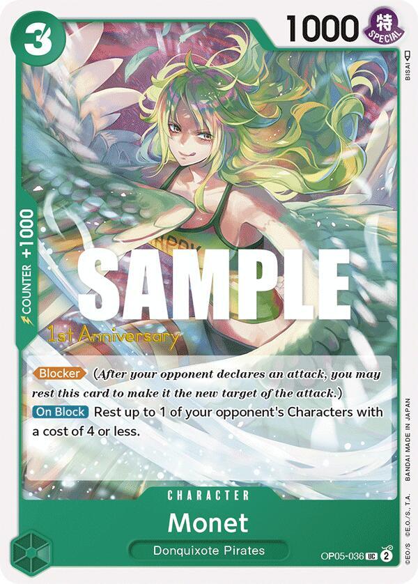 Monet OP05-036 Awakening of the New Era: 1st Anniversary Tournament Cards Card
