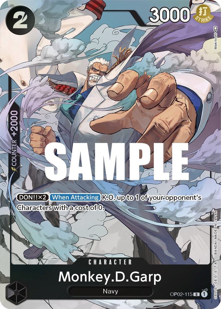 Monkey.D.Garp (115) (Alternate Art) OP02-115 Paramount War Card