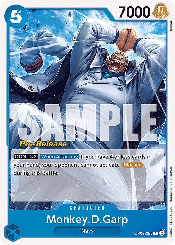 Monkey.D.Garp OP06-055 Wings of the Captain Pre-Release Cards Card
