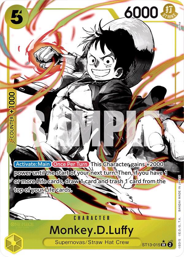 Monkey.D.Luffy (015) (Parallel) ST13-015 Ultra Deck: The Three Brothers Card