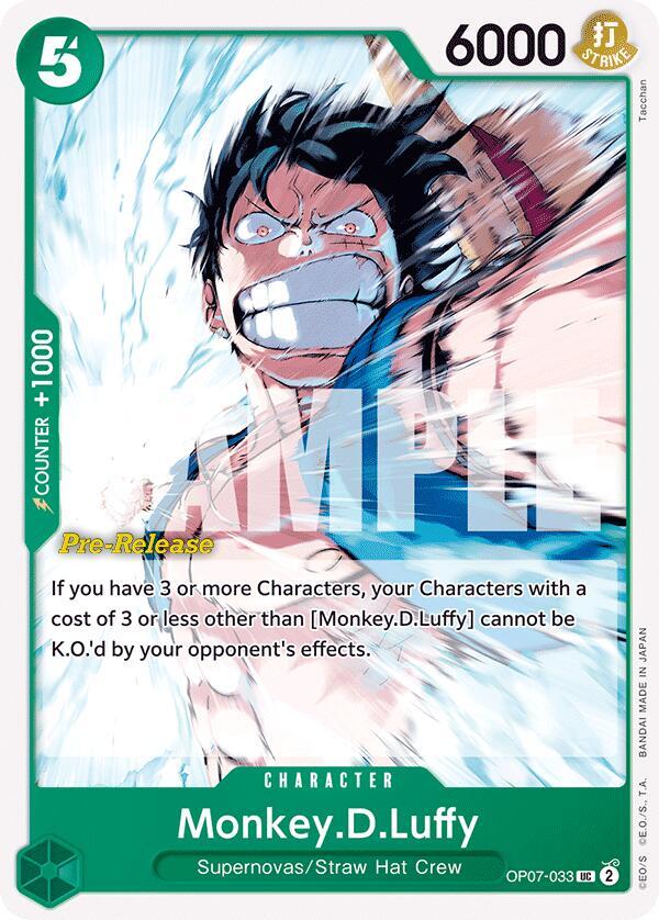 Monkey.D.Luffy (033) OP07-033 500 Years in the Future Pre-Release Cards Card