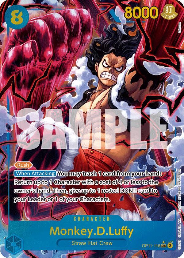 Monkey.D.Luffy (118) (Alternate Art) OP11-118 A Fist of Divine Speed Card